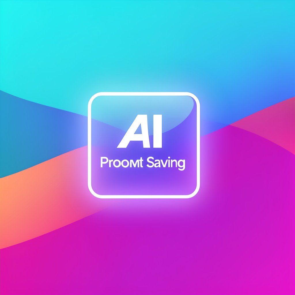 AI 프롬프트 저장 아이콘 일러스트