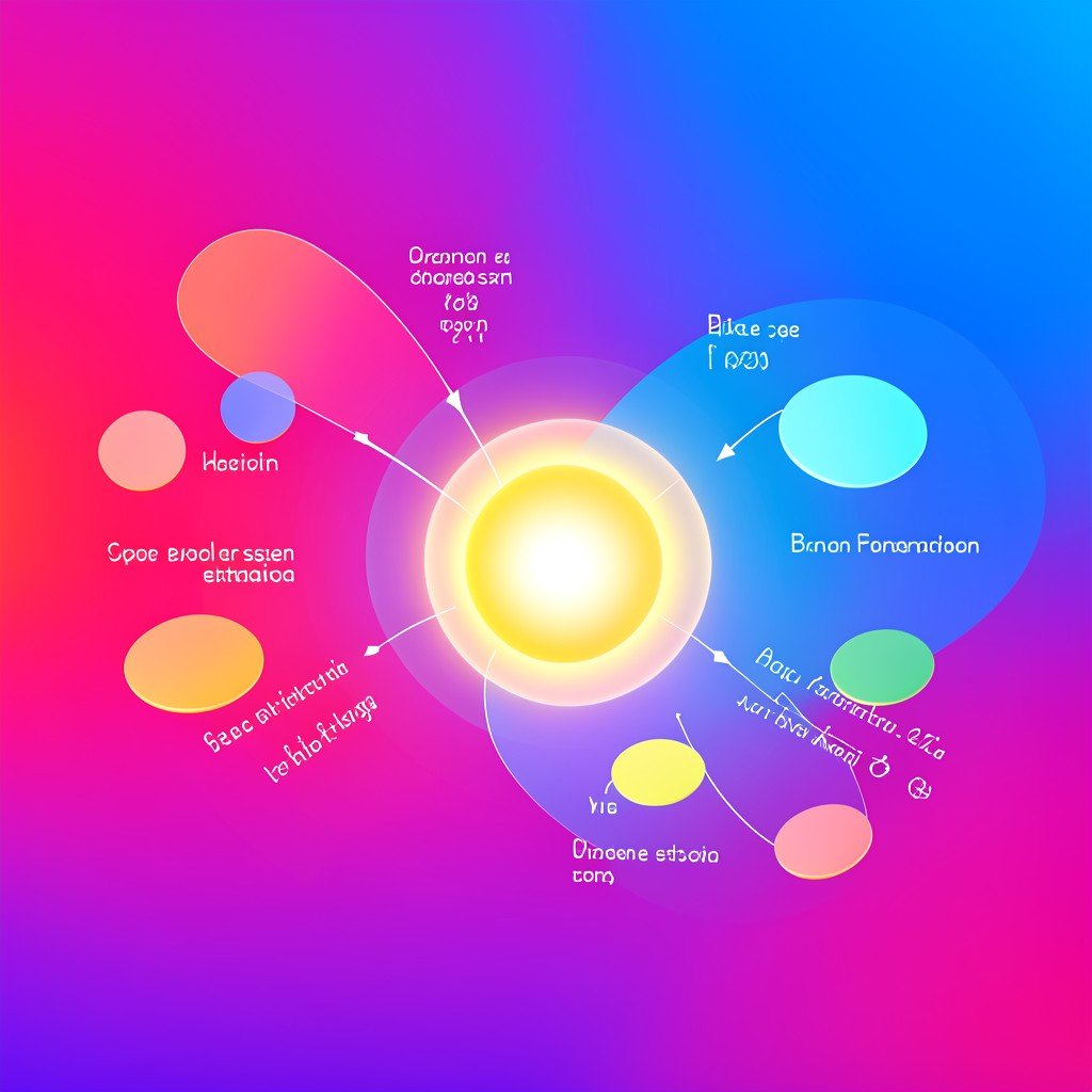 Abstract representation of digital brand asset extraction showing color swatches and typography flowing into a central glowing core, no text, clean modern 3D rendering, vibrant gradient background, 1:1