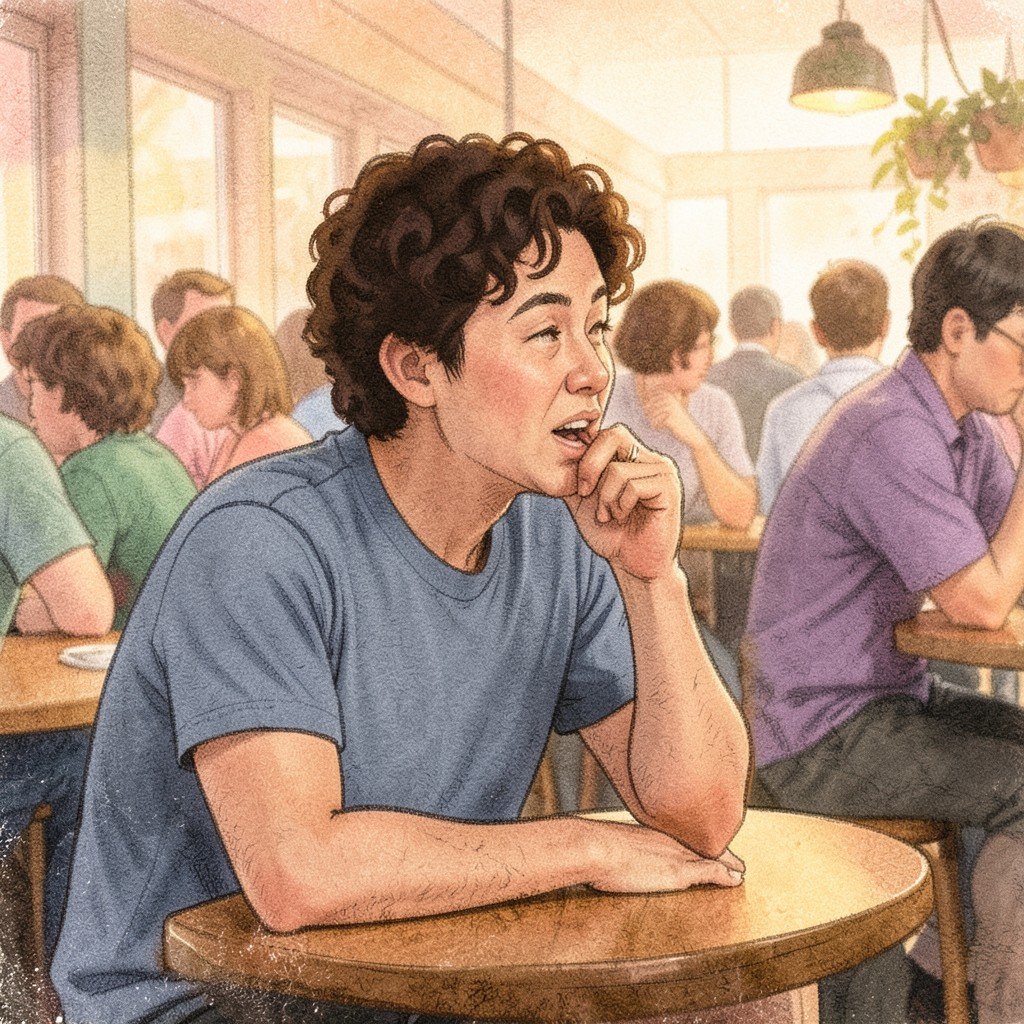 소음 속에서 대화를 이해하기 어려운 상황